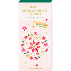 Mini-Malblock – Bunte Segenswünsche für dich - Malblock mit Farben und Pinsel